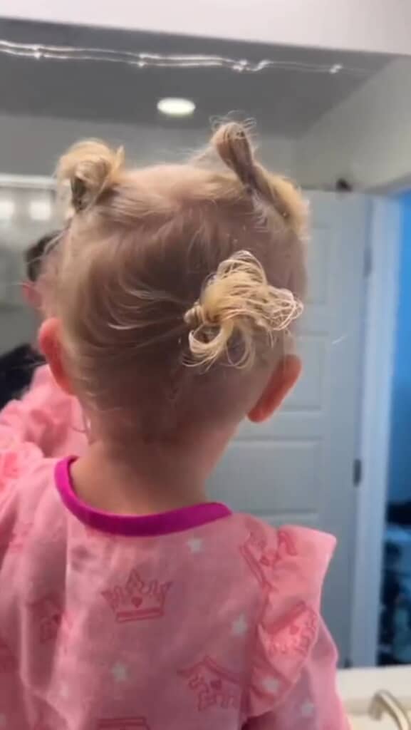 パパが仕上げた個性的なヘアスタイル