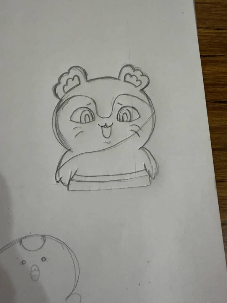 下絵用に描いたセイレーンたち。この時点でもうかわいい