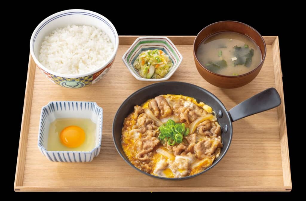 月見牛とじ御膳