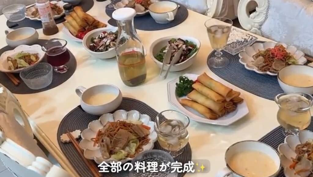 全部の料理が完成しました