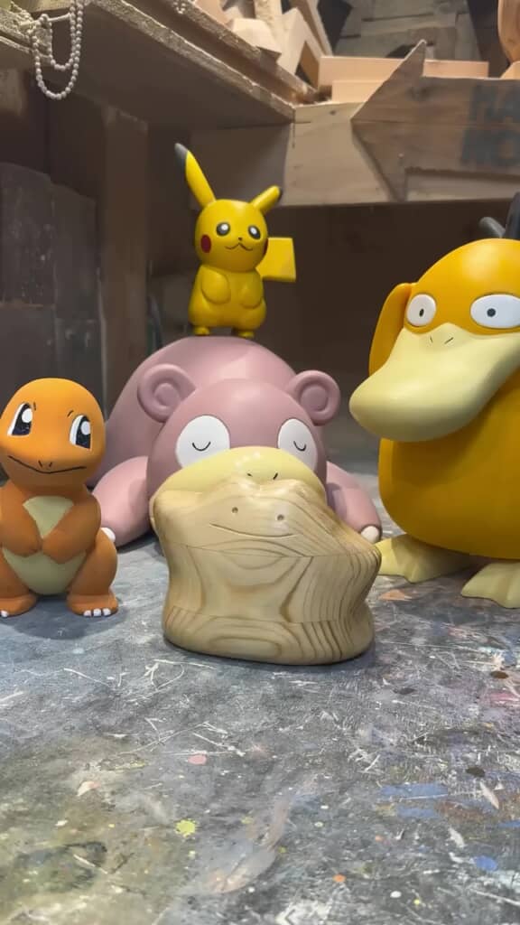 完成したクリア仕上げのメタモンとこれまでに作ったポケモンたち