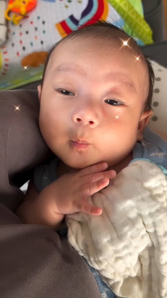 ゆっくりと上げます