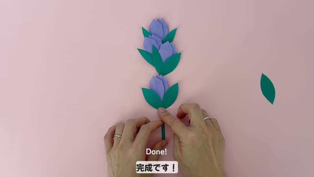 折り紙で作ったリンドウ