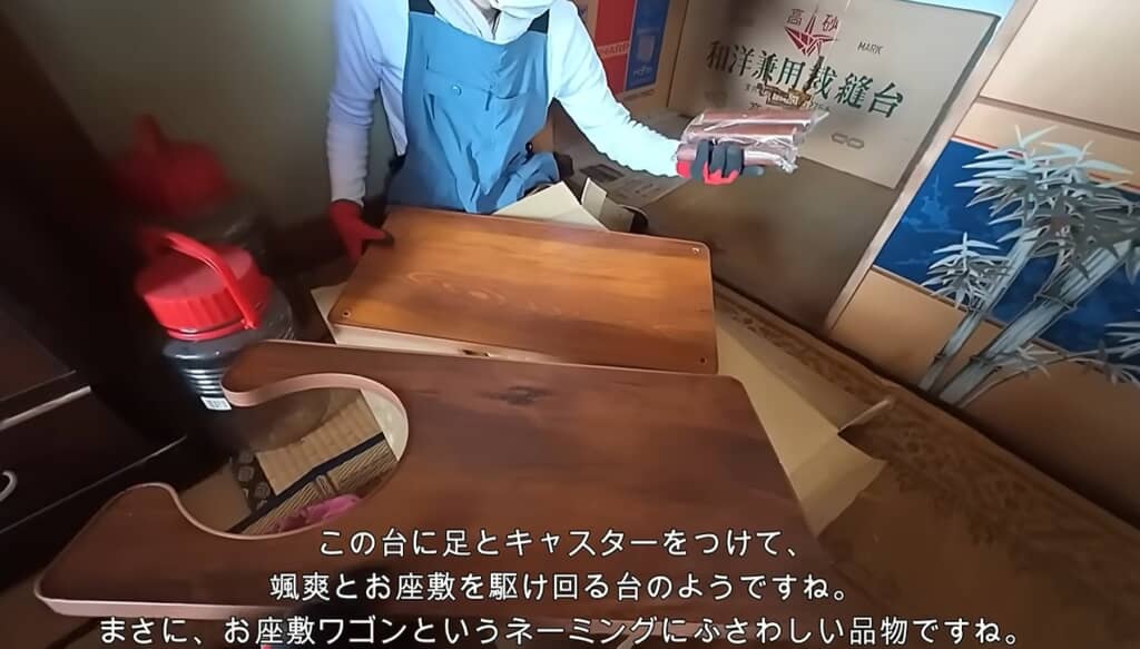 お座敷ワゴンはキャスター付きの収納ワゴン