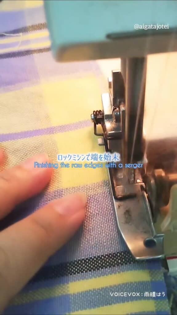 本番の生地で制作がスタート