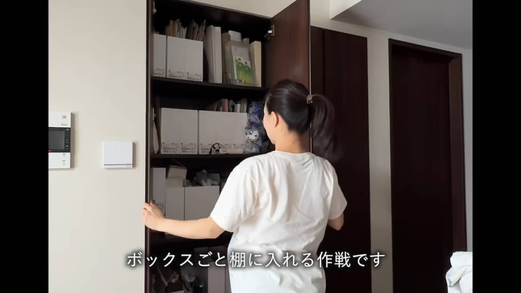 棚の中はきちんと仕分けした
