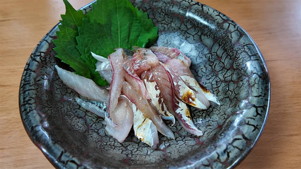 釣った＆いただいたアジはお刺身にしました