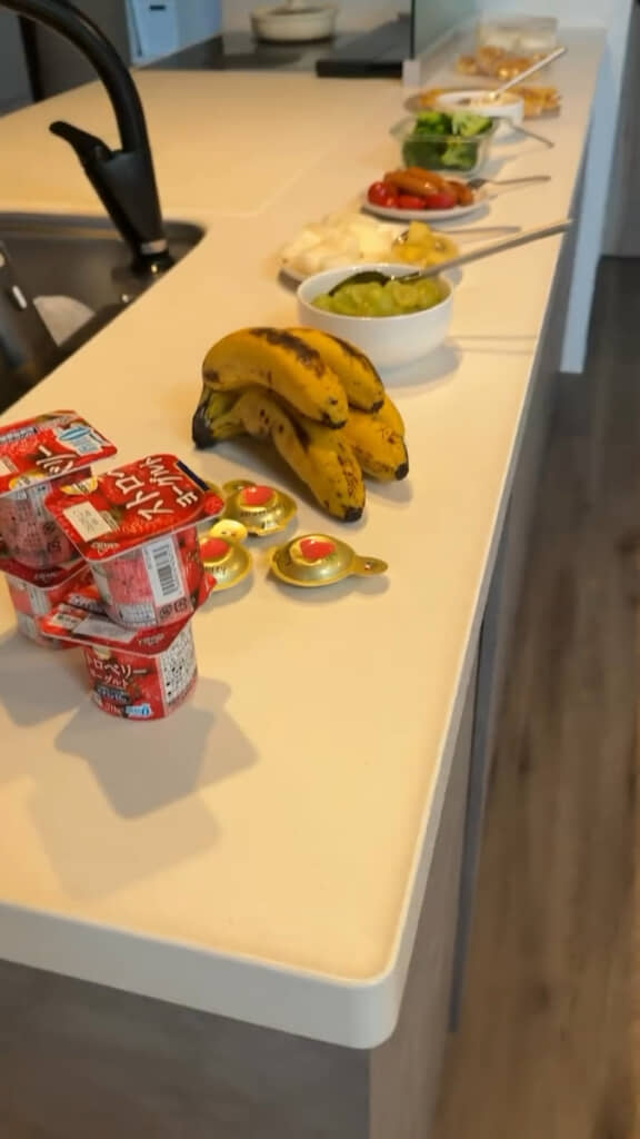 娘のお泊まり会に朝食ビュッフェを用意