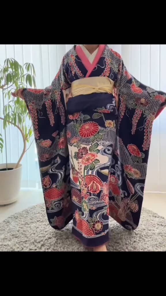 紅型を着たところ