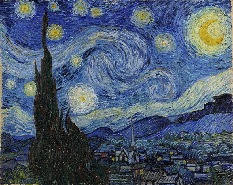 フィンセント・ファン・ゴッホ「星月夜」(画像引用:Wikipedia)