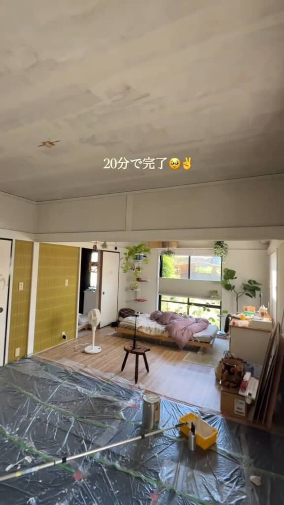下塗りはわずか20分で完了