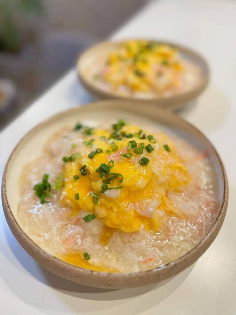 うま塩淡雪あん天津飯