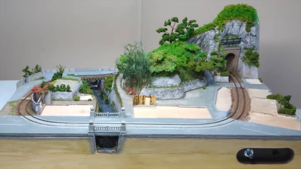昭和の江ノ電ジオラマの制作過程