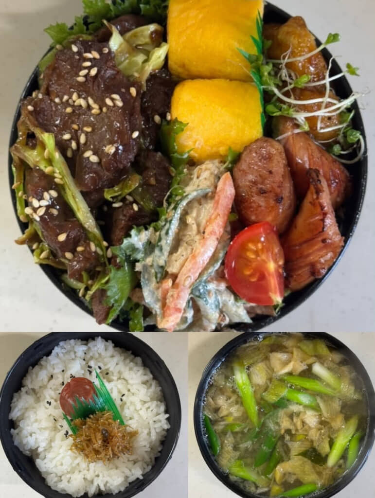 この日はお肉がっつりめのお弁当