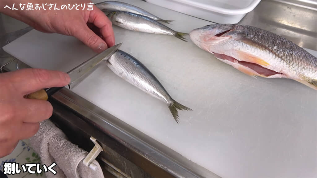 1匹はお寿司に、2匹は塩焼きにします