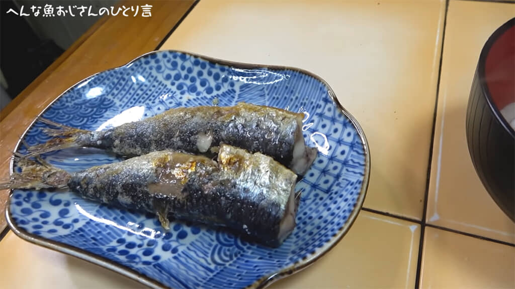 脂が乗ったマイワシの塩焼き