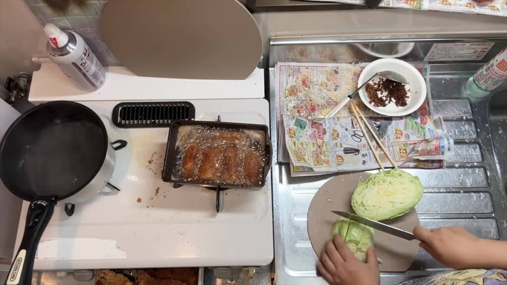 こんがり揚げていきます