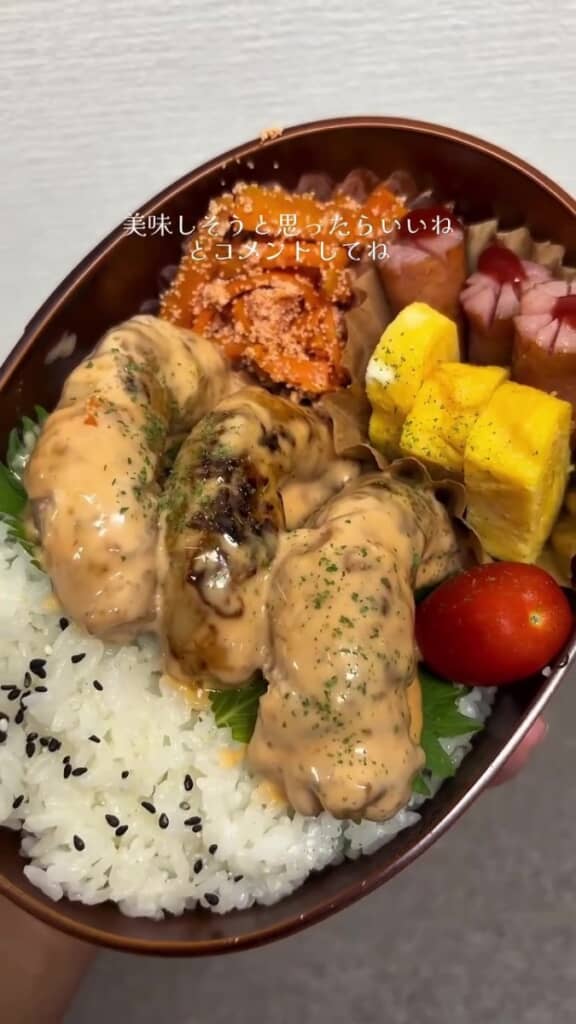 海老の豚巻き弁当が完成！