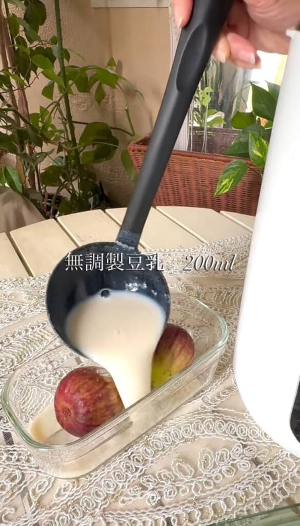豆乳をいれるだけ