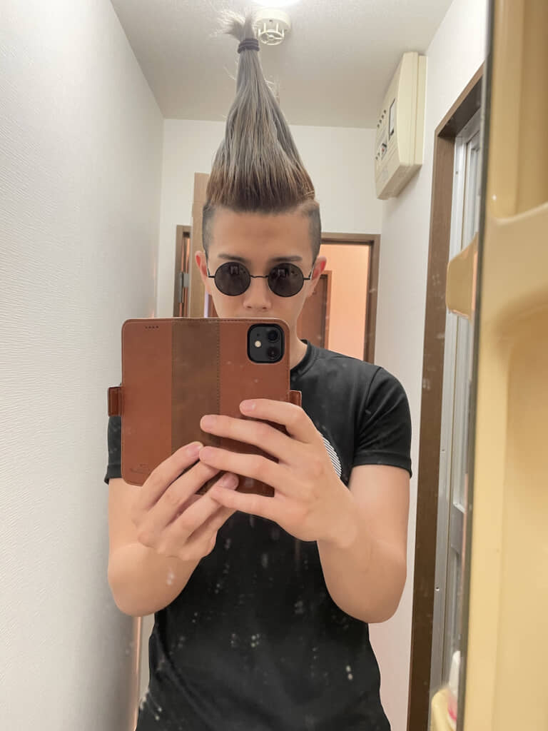 とんがりヘアーに挑戦(20歳)