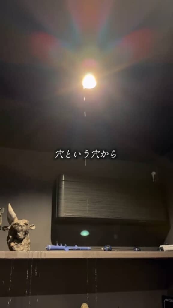 穴という穴から滴る水