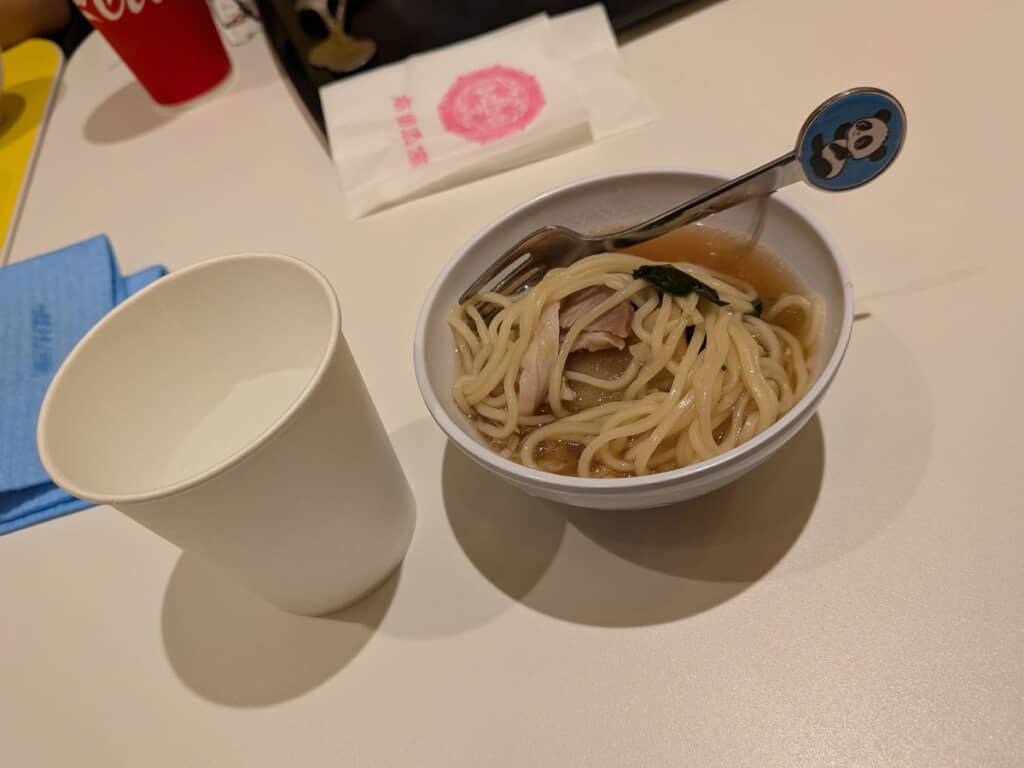 義母がよそってくれたラーメン