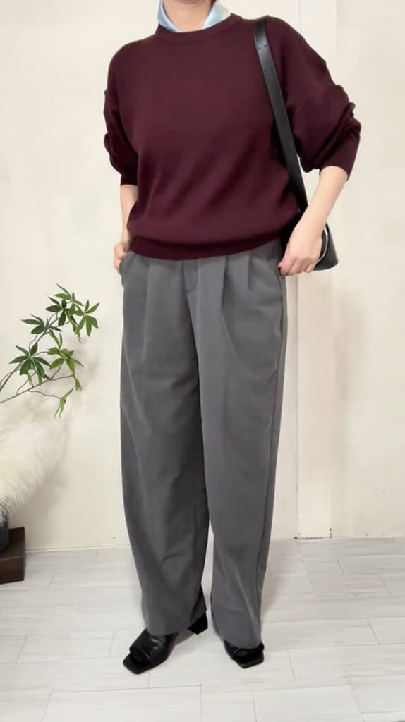 相性抜群のグレーと差し色のブルーをプラス