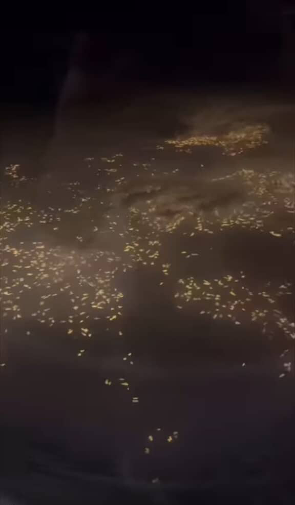 ベトナム上空から見えた不思議な光景