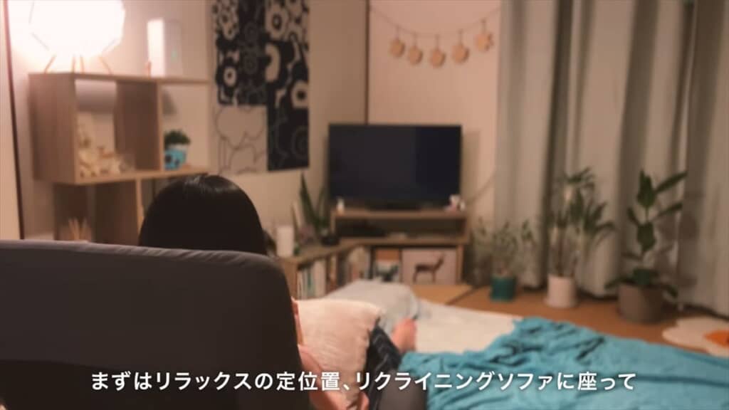 リラックスの定位置で映画鑑賞
