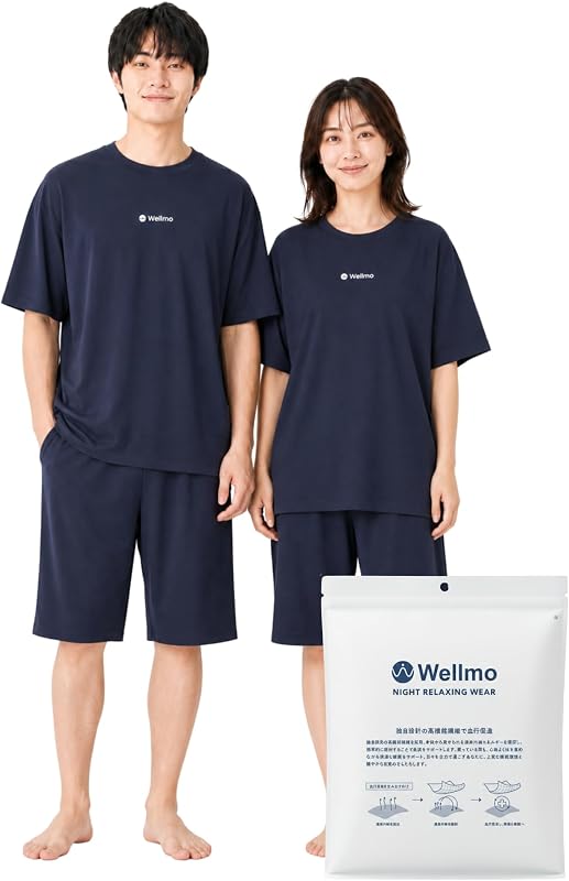 [Wellmo] anan掲載 リカバリーウェア 半袖 上下セット