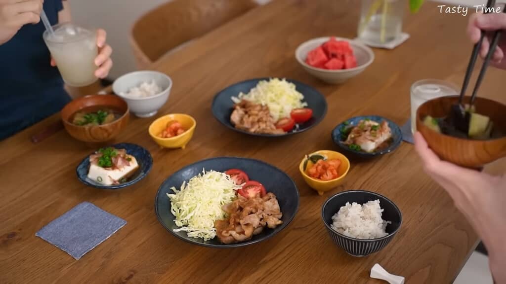「豚こまの生姜焼き」の完成