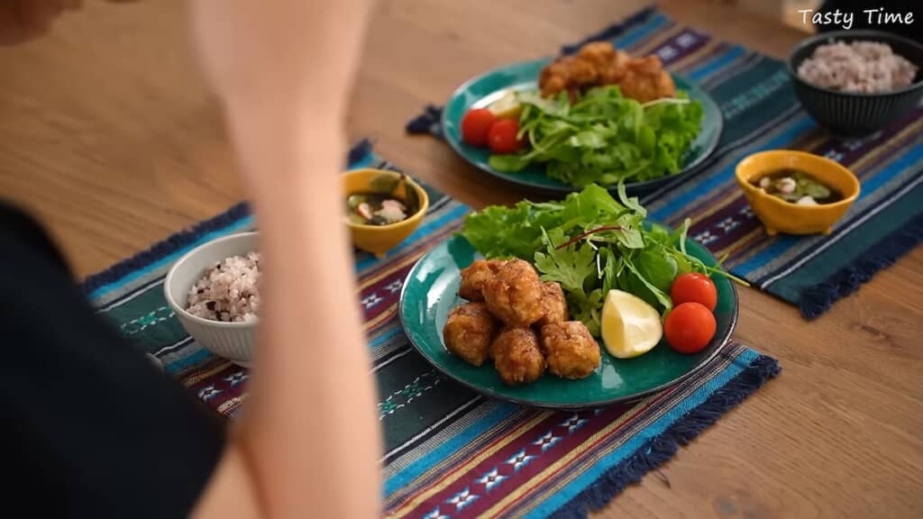 「豚こまのカレー唐揚げ」の完成