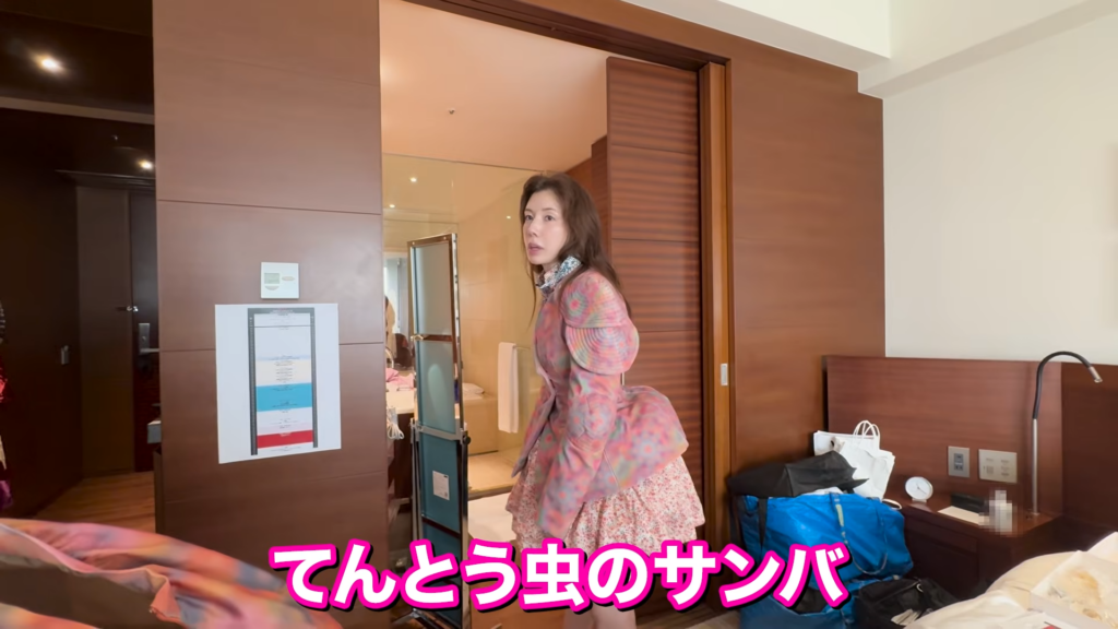 様々な衣装を試着（画像はYouTubeから）