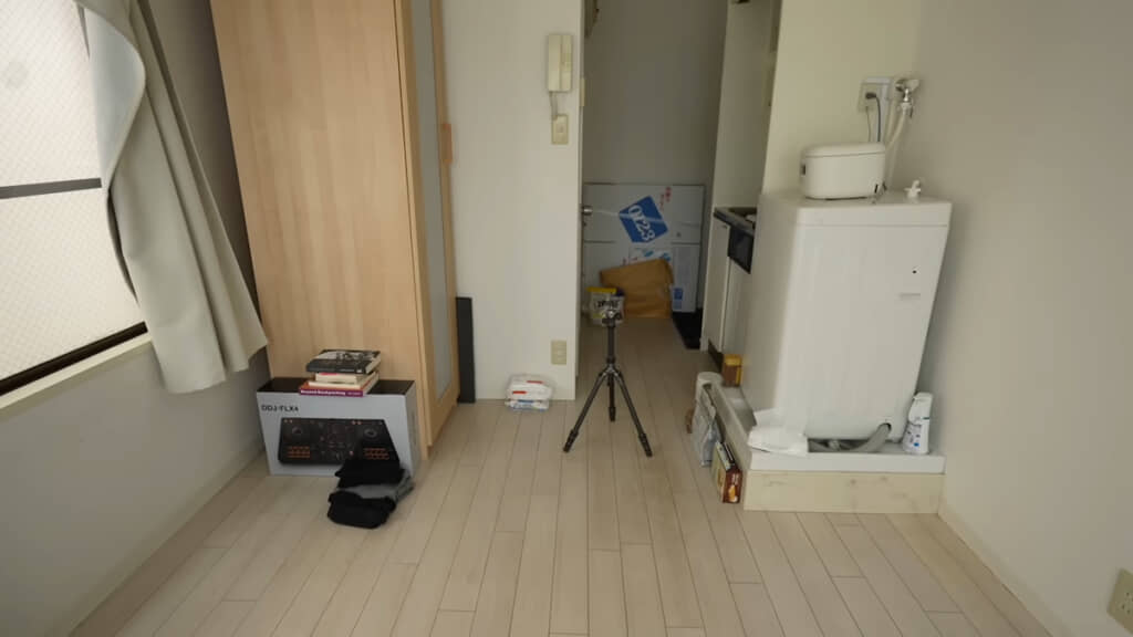 作業前の部屋の入り口方向