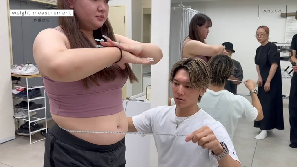 初日のボディーチェックの様子