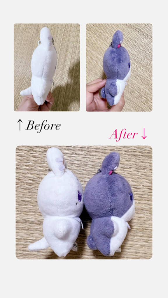 平面的で少々貧相だったぬいぐるみが、丸っこく激変。ふかふかしてより愛らしくなった気が……