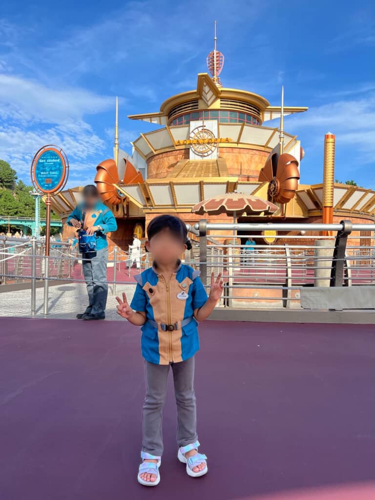 4歳まで着続けたコスチュームで最終日に来園できました