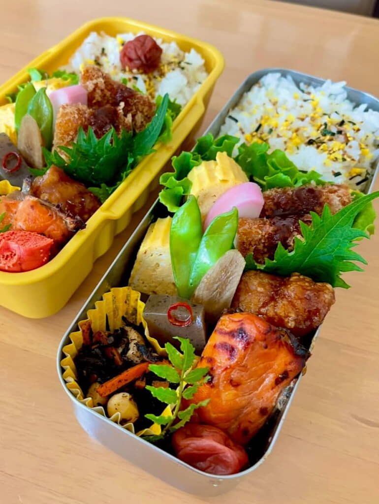 大葉と絹さやとレタスと木の芽で4種類もの緑が入っています