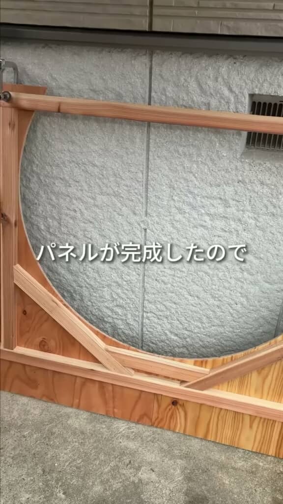 角材と合板を張り合わせたパネル