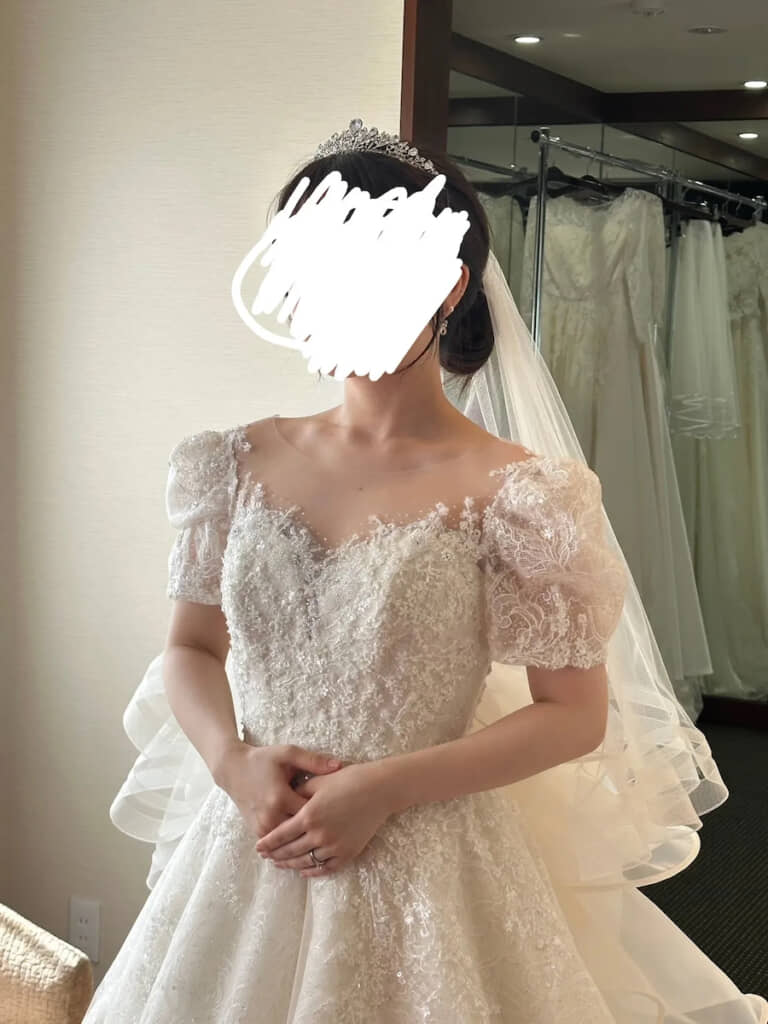 繊細なデザインがすばらしいドレス