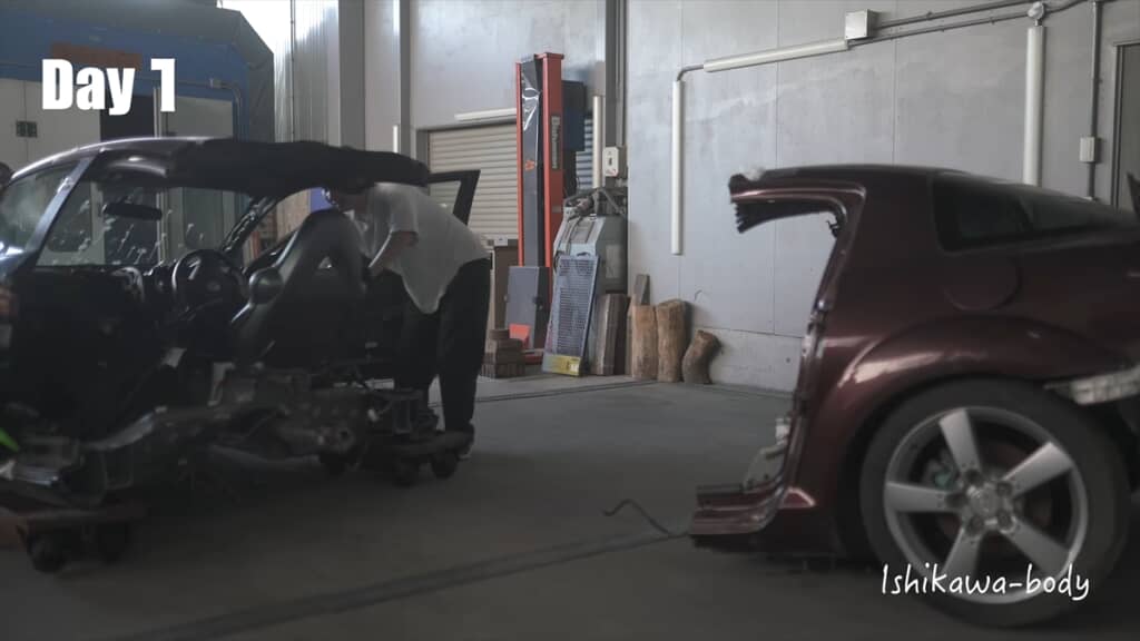 2台のRX-8から切り取った前側と後ろ側