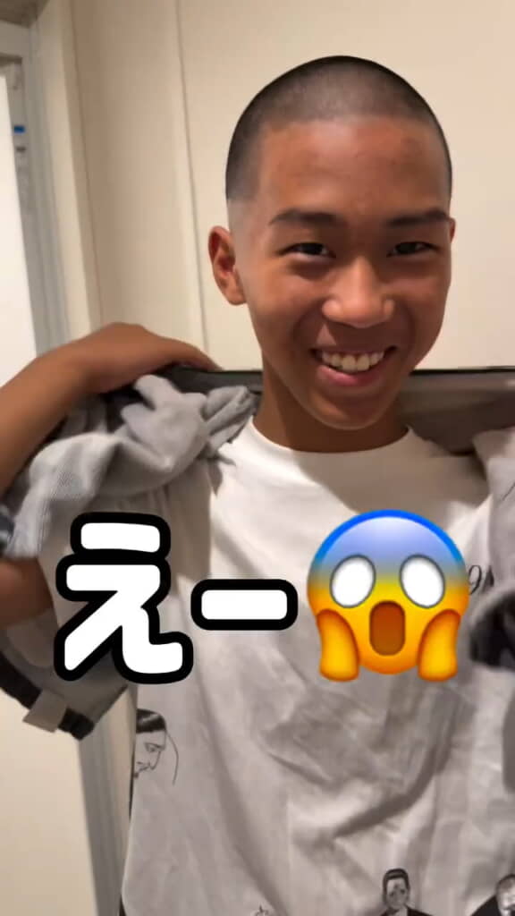 なんと丸刈り！