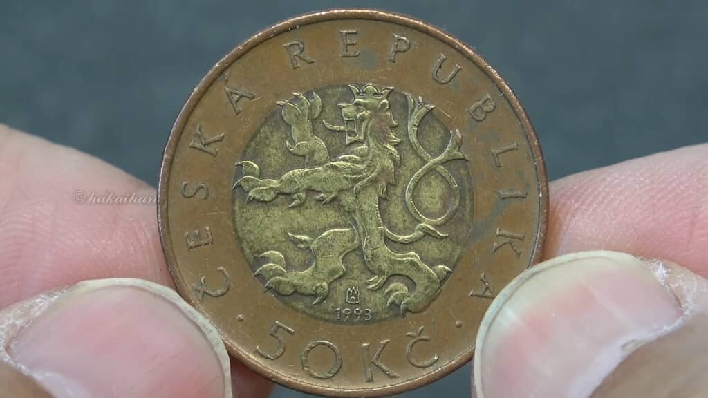 1993年製のチェコの「50コルナ硬貨」