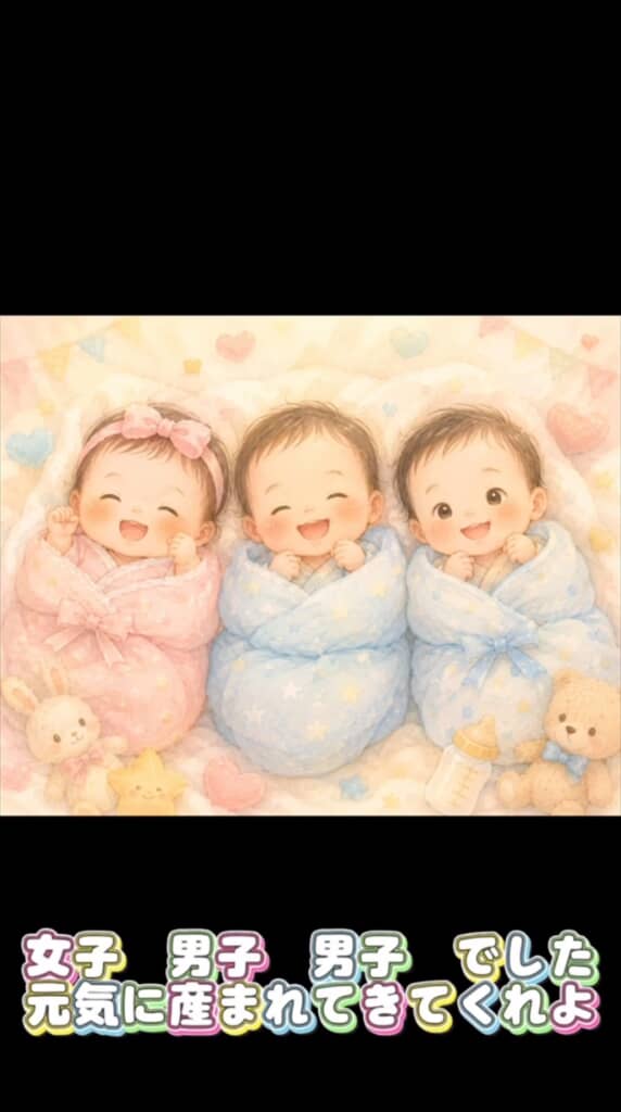 男の子2人と女の子1人!