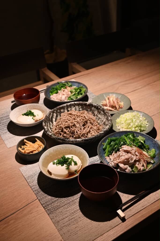 蕎麦&薬味と冷しゃぶ