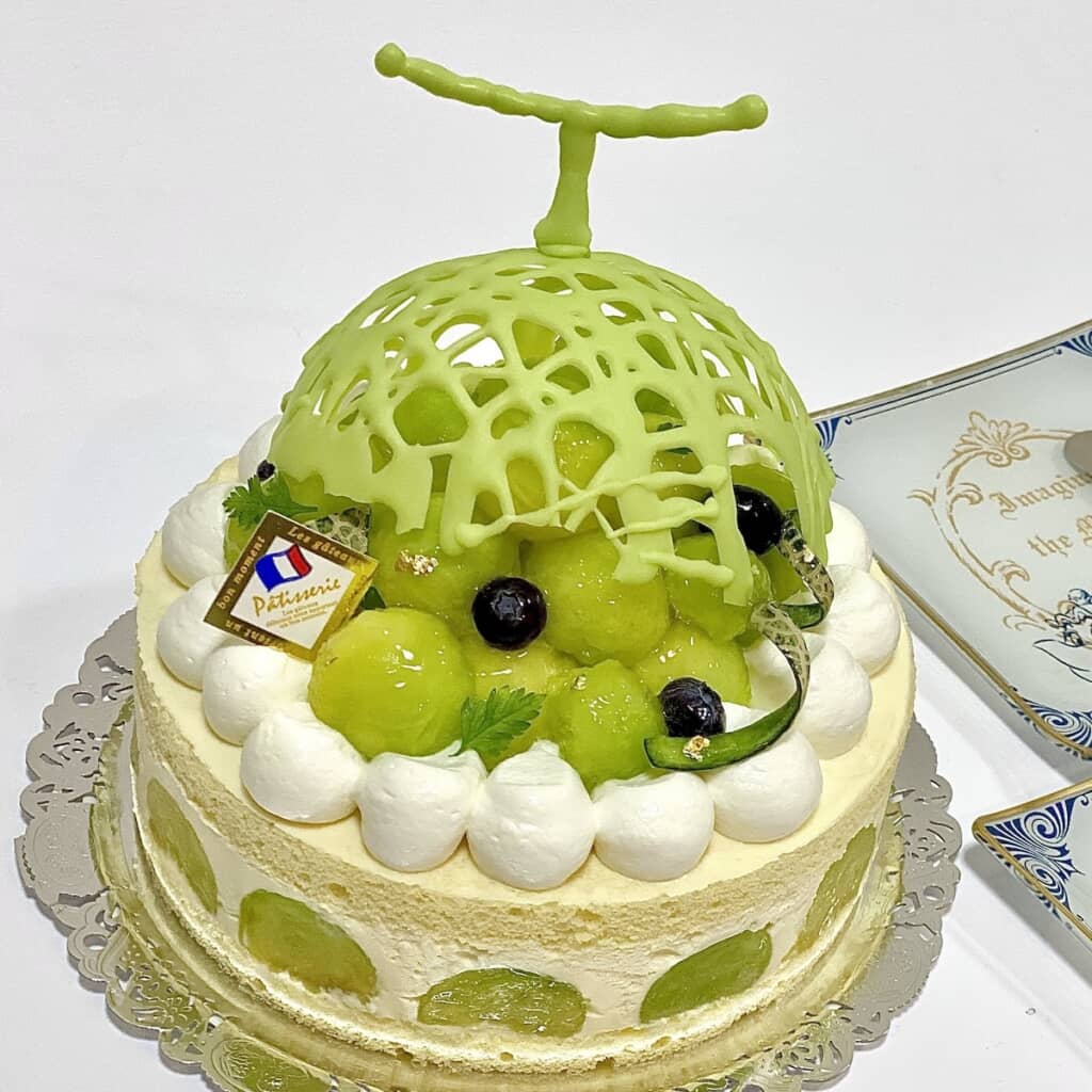 メモをもとに作ったメロンケーキ