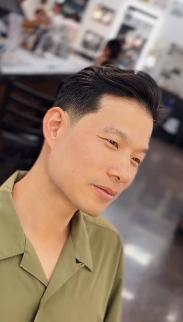 すっきりとしたヘアスタイルに大変身