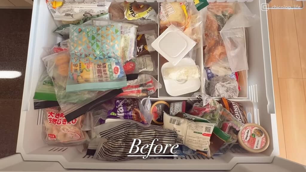 【Before】思わず叫んでしまうゴチャゴチャの冷蔵庫