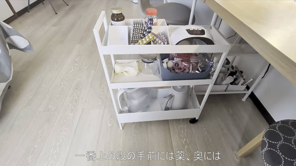 ダイニングテーブル周辺にあったものをデスクに集約！