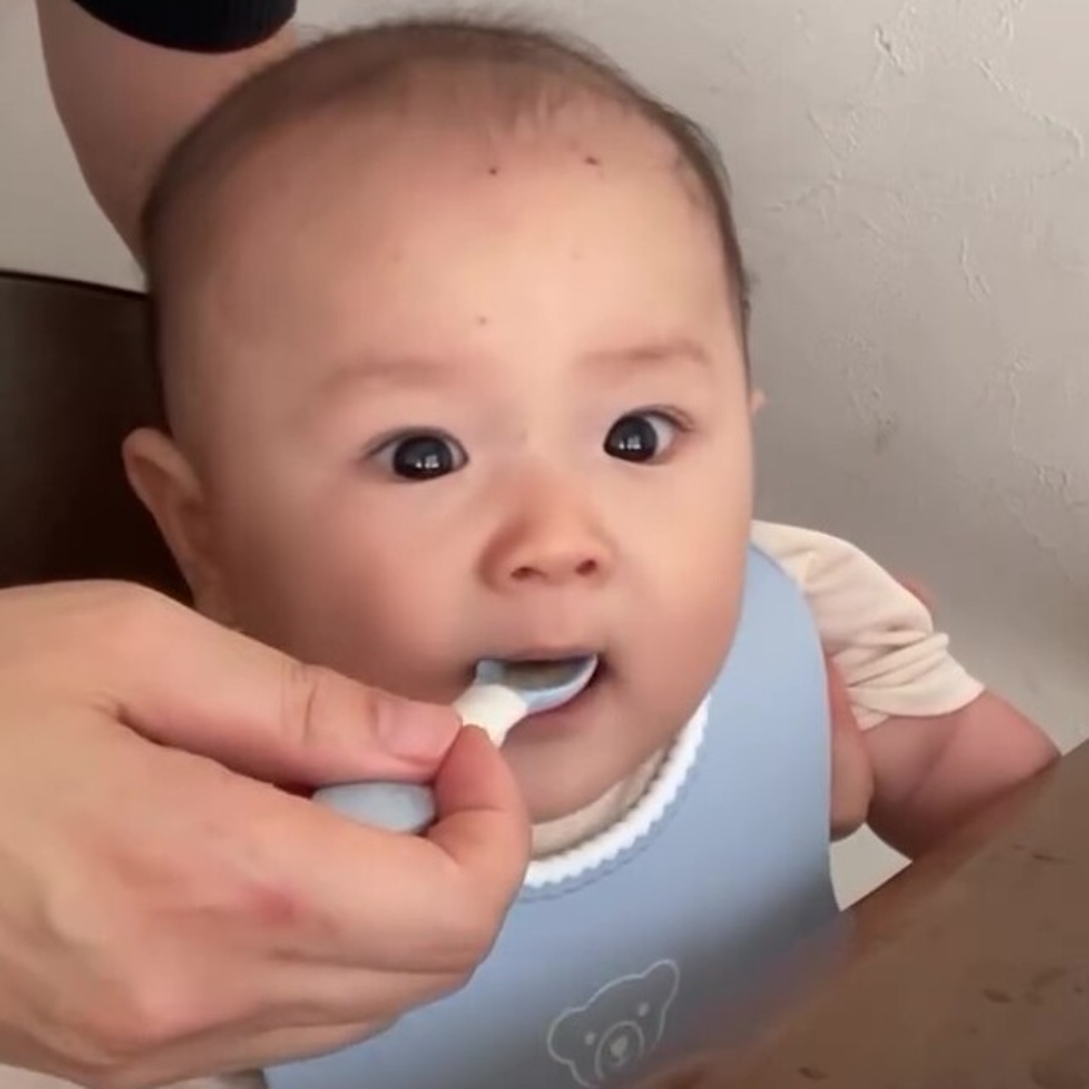 5カ月赤ちゃん、人生初の麦茶を飲む→次の瞬間…… 目が離せない表情に「人生1周目すぎるやろ」「なんじゃこりゃあ!!」(1/3) | 育児 ねとらぼ